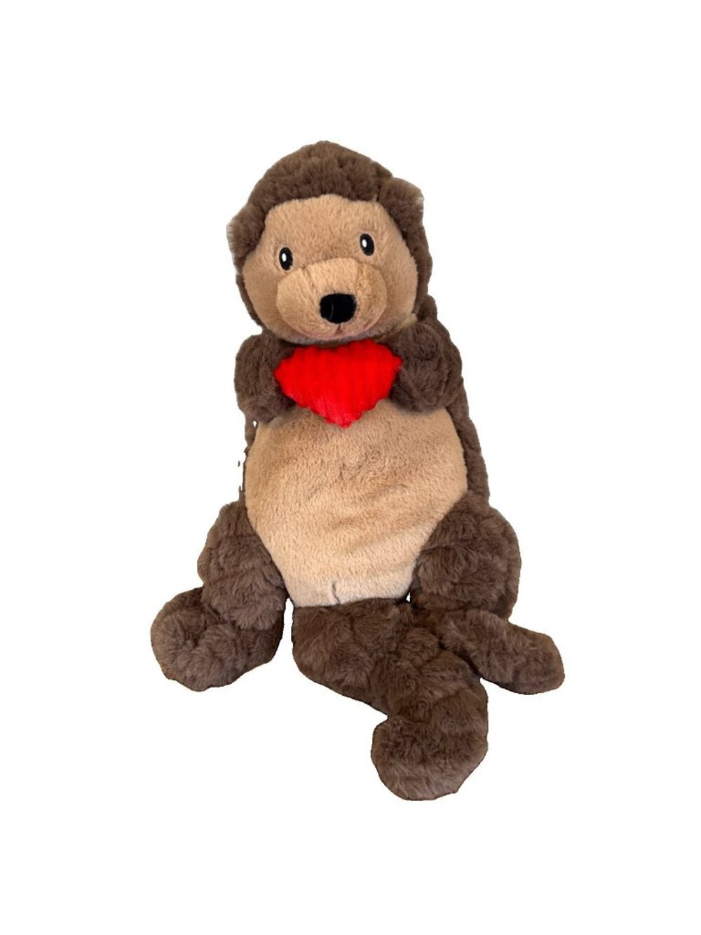 Gigglescape Whimsical Otter holding a mini heart pillow 16" Plush Large Love